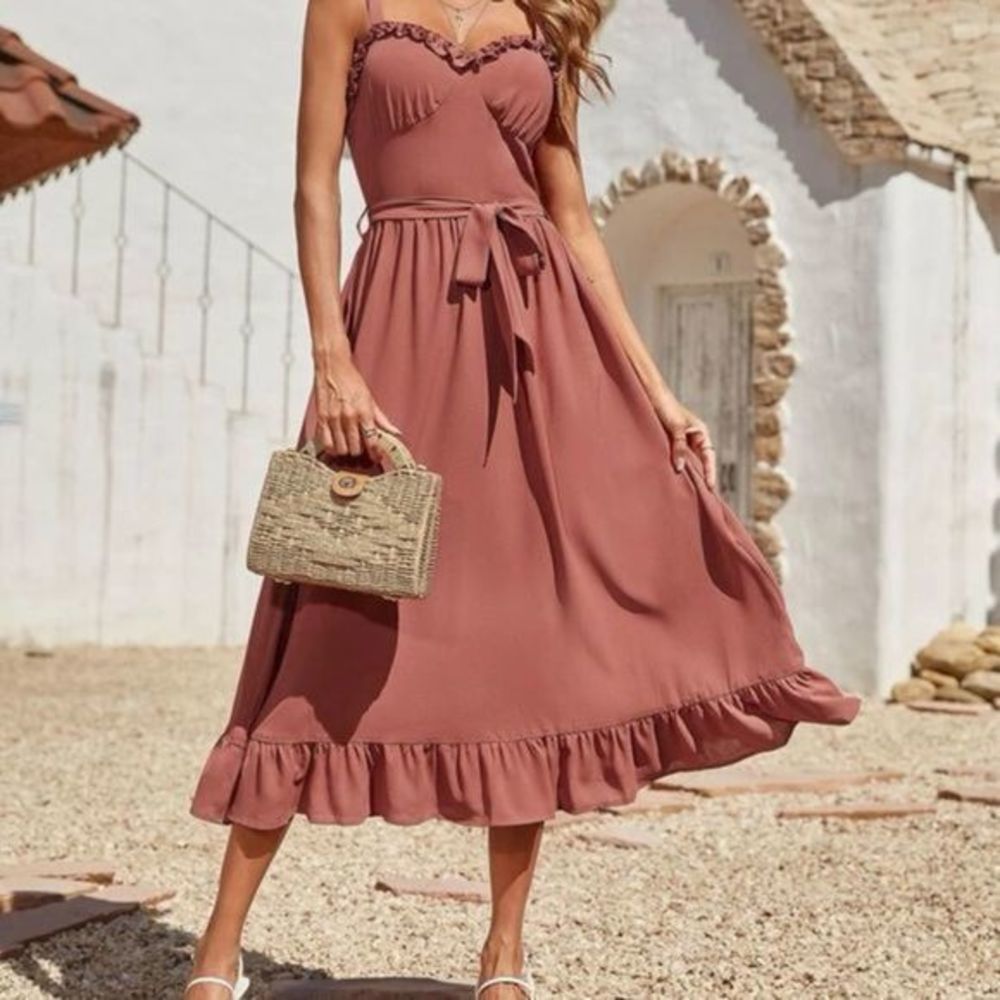 Ruffle midi dress size XS / New - Picture 4 of 4